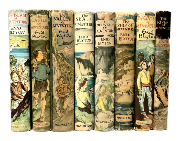 [Complete set of the "Adventure Books"] The Island of Adventure; The Castle of Adventure; The Valley of Adventure; The Sea of Adventure;The Mountain of Adventure; The Ship of Adventure; The Circus of Adventure and The River of Adventure.