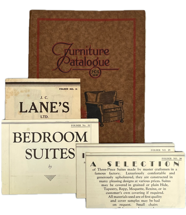Famous "J.C. Lane" High Wycombe Furniture [with 4 loosely inserted pictorial fold-out flyers].