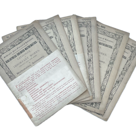 Biblioteca Chemico-Mathematica. Catalogue of Important Works, Chiefly Old and Rare, on Mathematics, Astronomy, Physics and Chemistry, and kindred subjects, Parts I-VI.